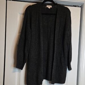 Knox Rose Dark Gray Open Cardigan